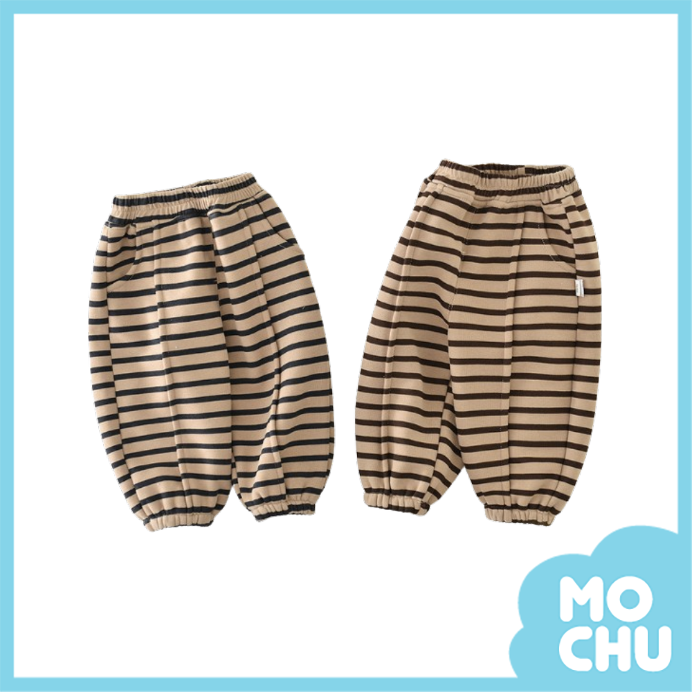 條紋縮口加絨長褲(二色)
