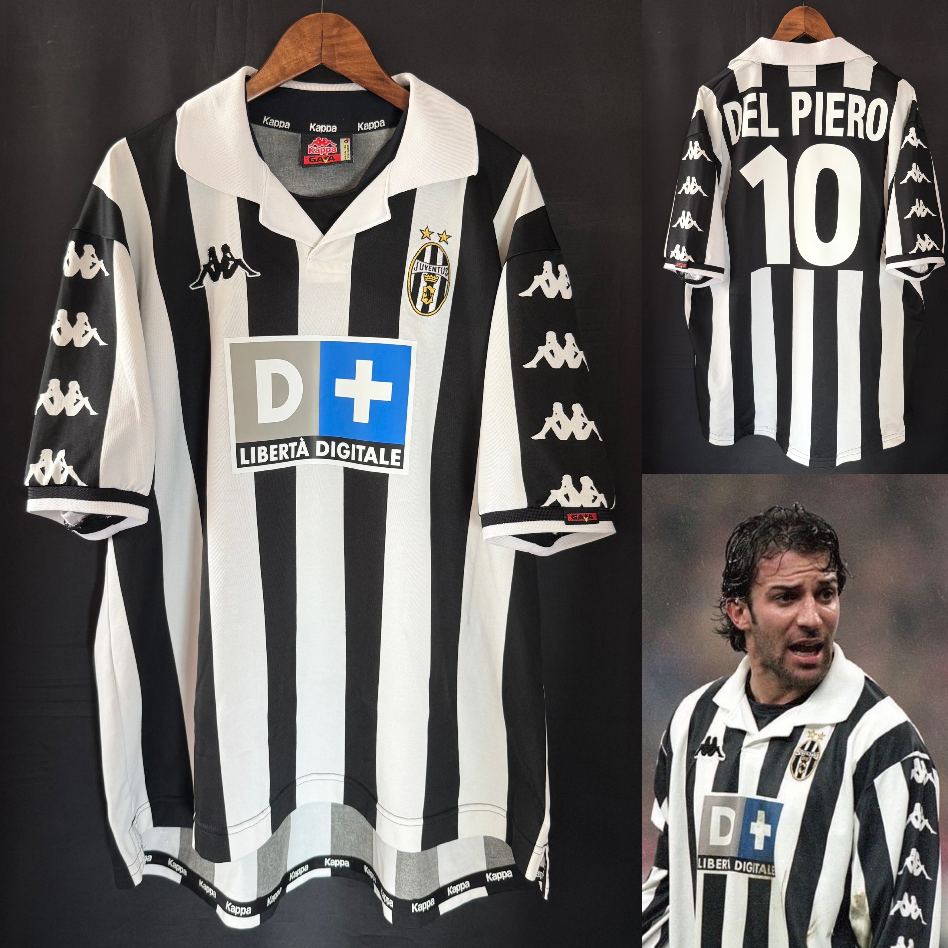 Juventus 1999-2000 Kappa Home Shirt #10 DEL PIERO