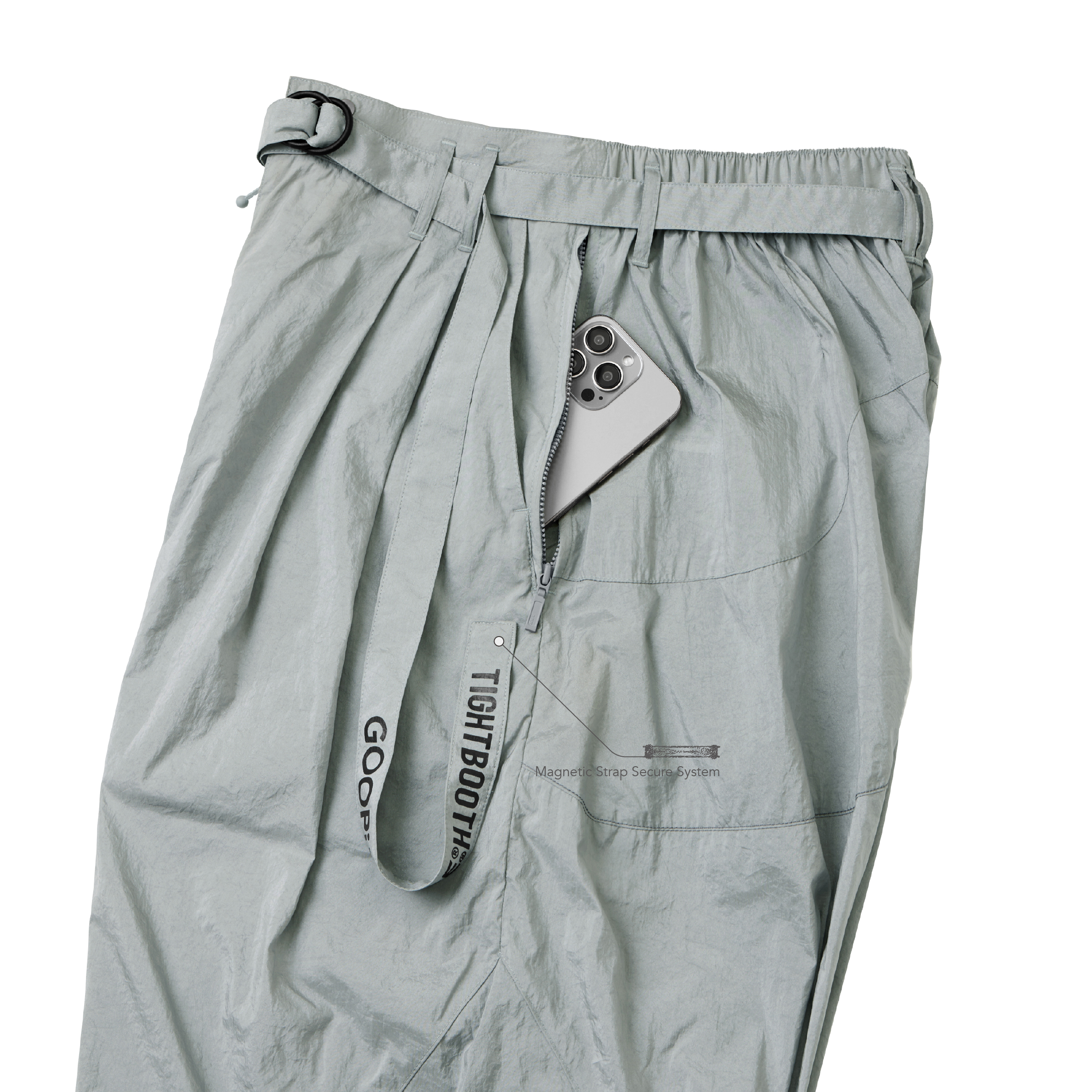 GOOPiMADE® x TIGHTBOOTH “GTB-03P” SP Strap Baggy Slacks