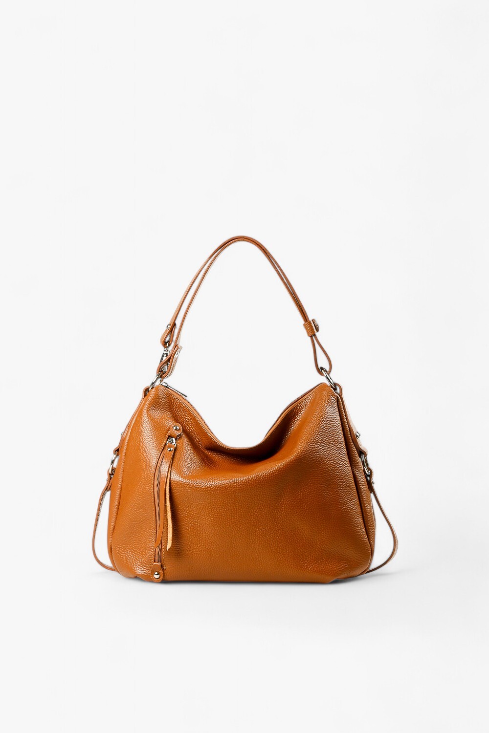 Teramo 中性中型肩背包 棕色