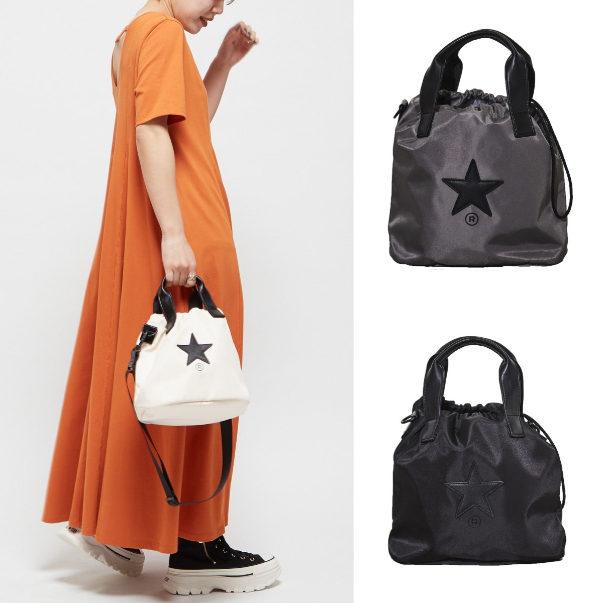 預購┃日本限定 CONVERSE TOKYO SATIN BALLOON SHOULDER BAG 水桶包 肩背 手提