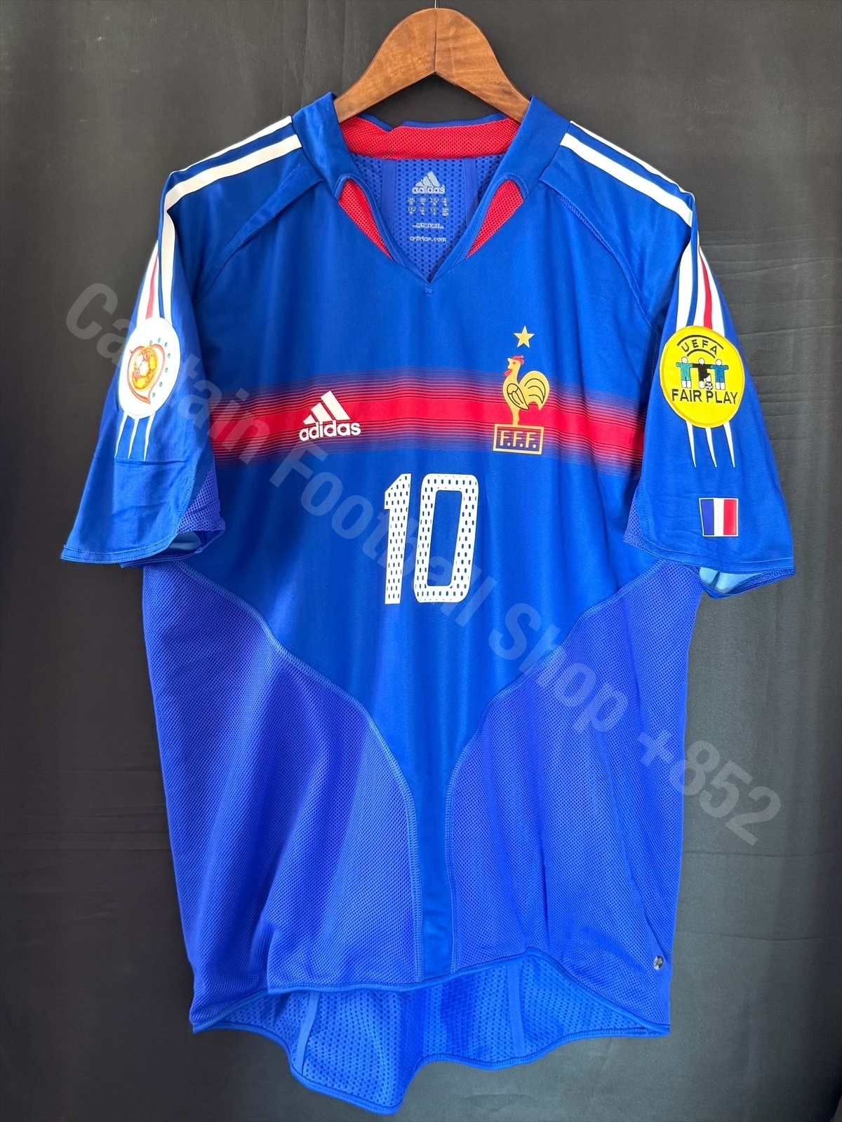 France 2004 UEFA Euro Adidas Home Authentic Player Shirt #10 ZIDANE