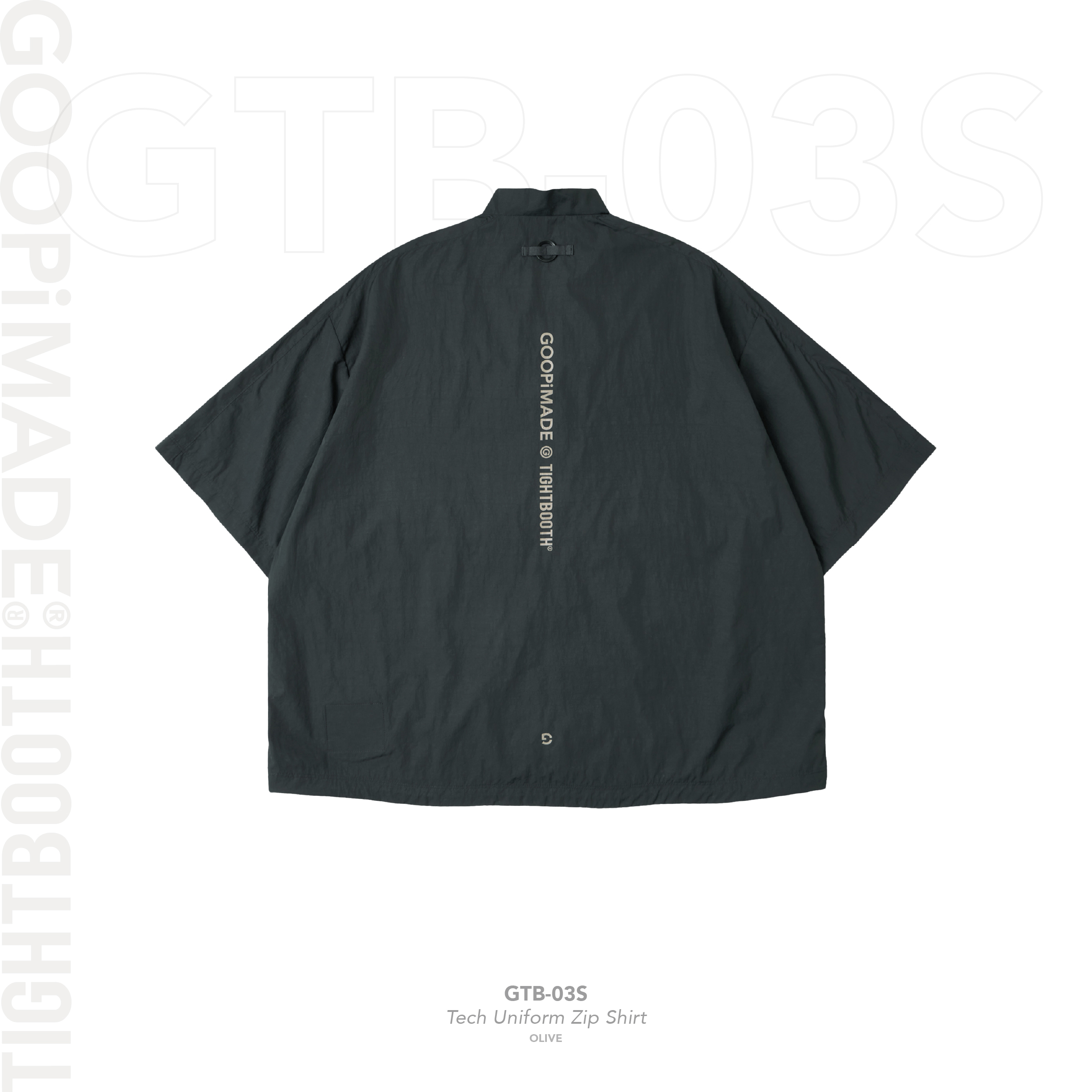 GOOPiMADE® x TIGHTBOOTH 　GRAYSIZE2　新品未使用 GOOPiMADE® x TIGHTBOOTH “GTB-03S” Tech Uniform Zip Shir