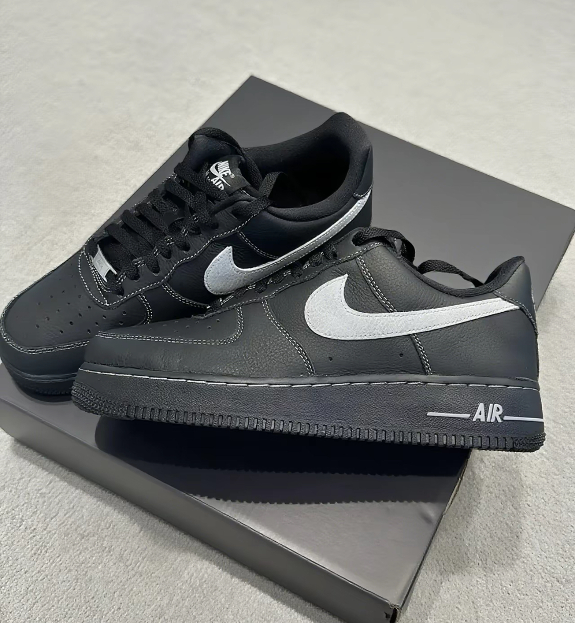 【APAIR】預購 Nike air force 1 low 黑灰 車縫線 男女鞋 HQ2037-006