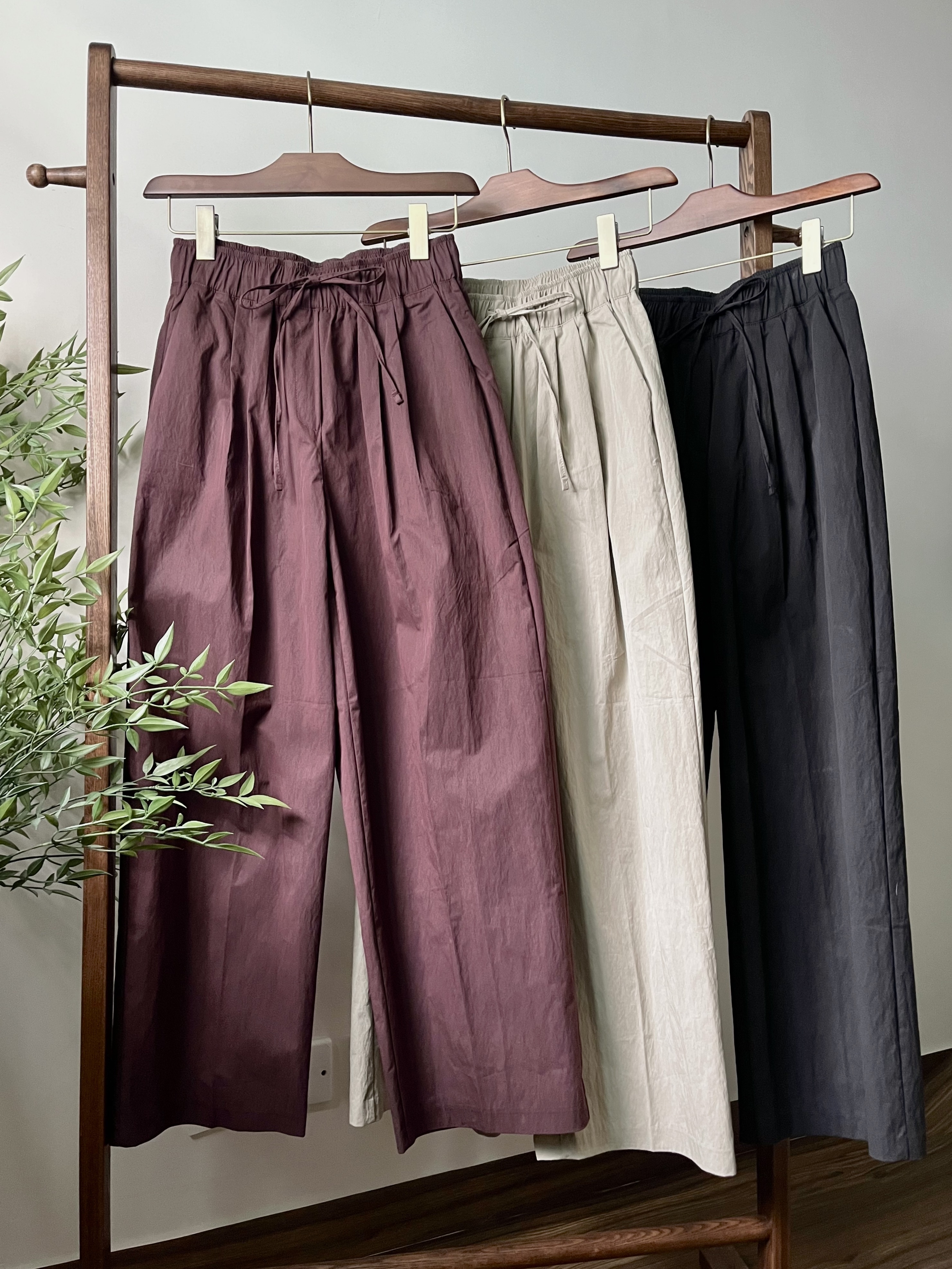 🌿秋季尼龍布 直身長褲