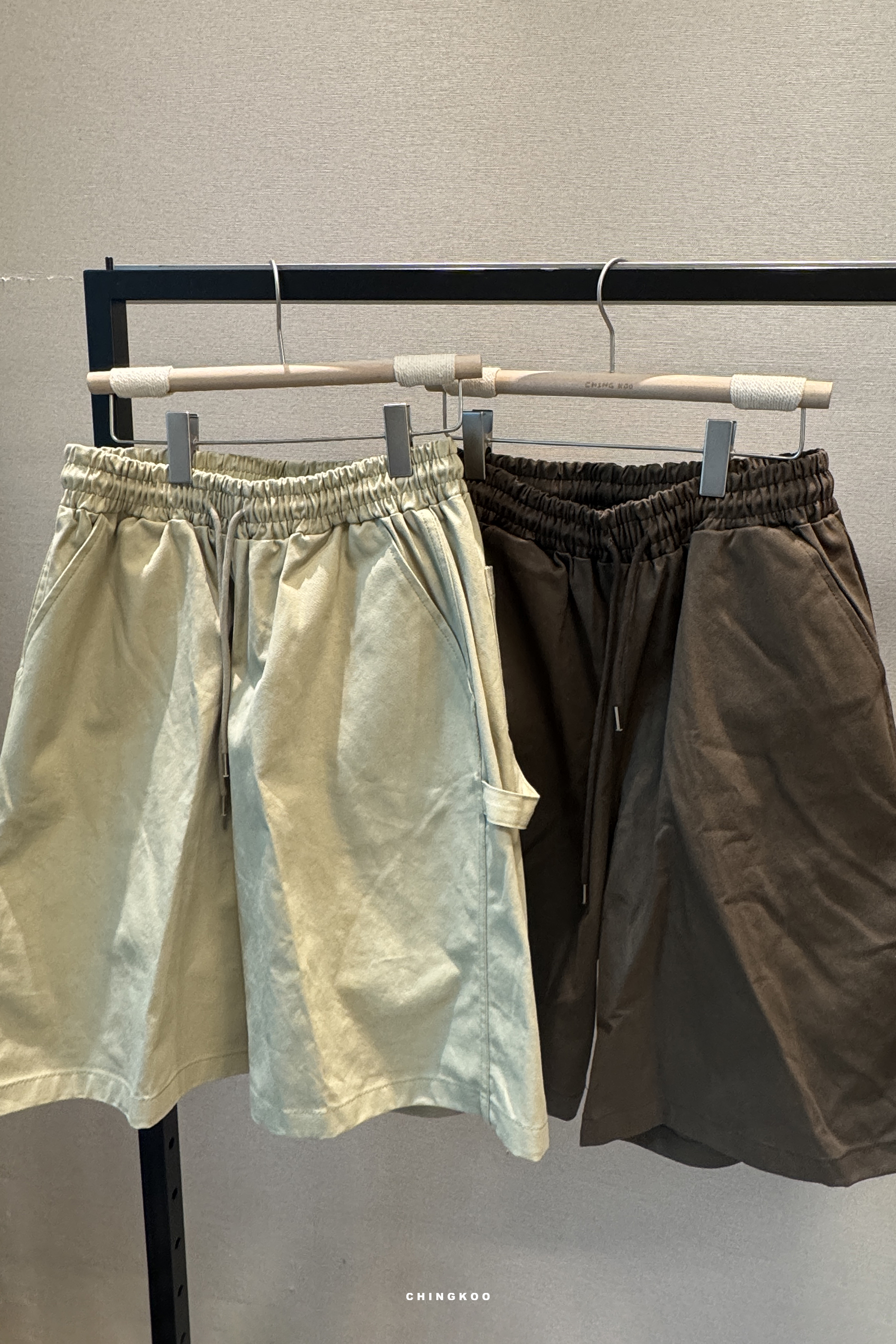 秋日KOREA｜鬆緊腰小標六分褲 2色