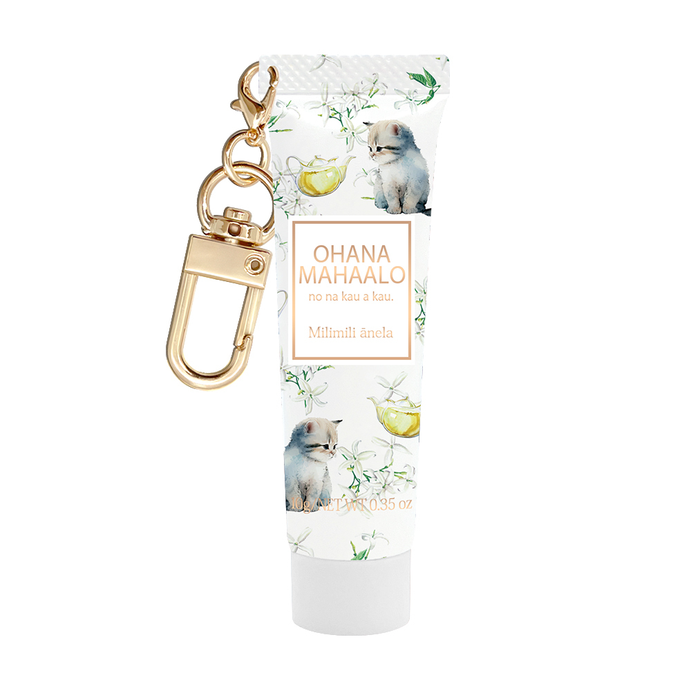 OHANA MAHAALO 小貓茉莉 十指香扣限定手霜吊飾 (預購3月底出貨)