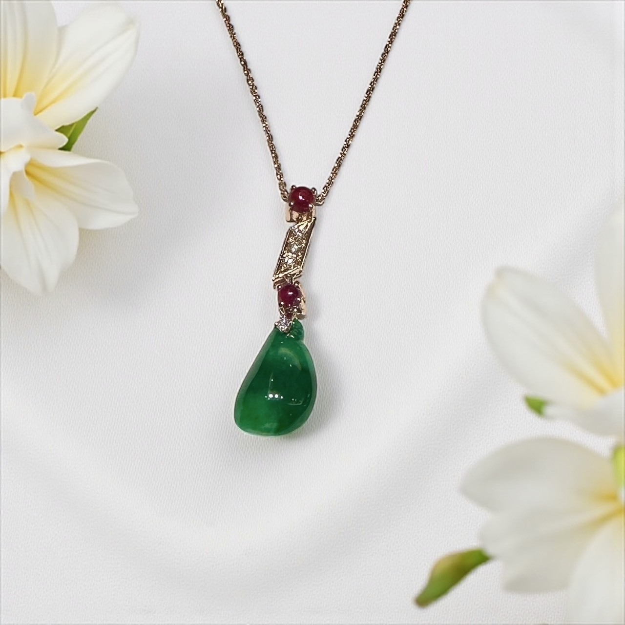 （特惠）翡翠紅寶項鍊