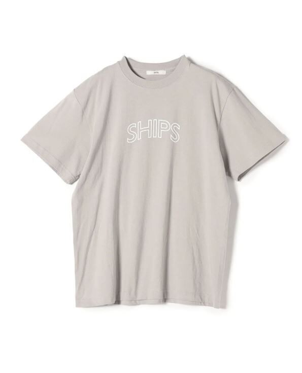 [現貨]SHIPS 簡約印花 Logo T恤 淺灰S