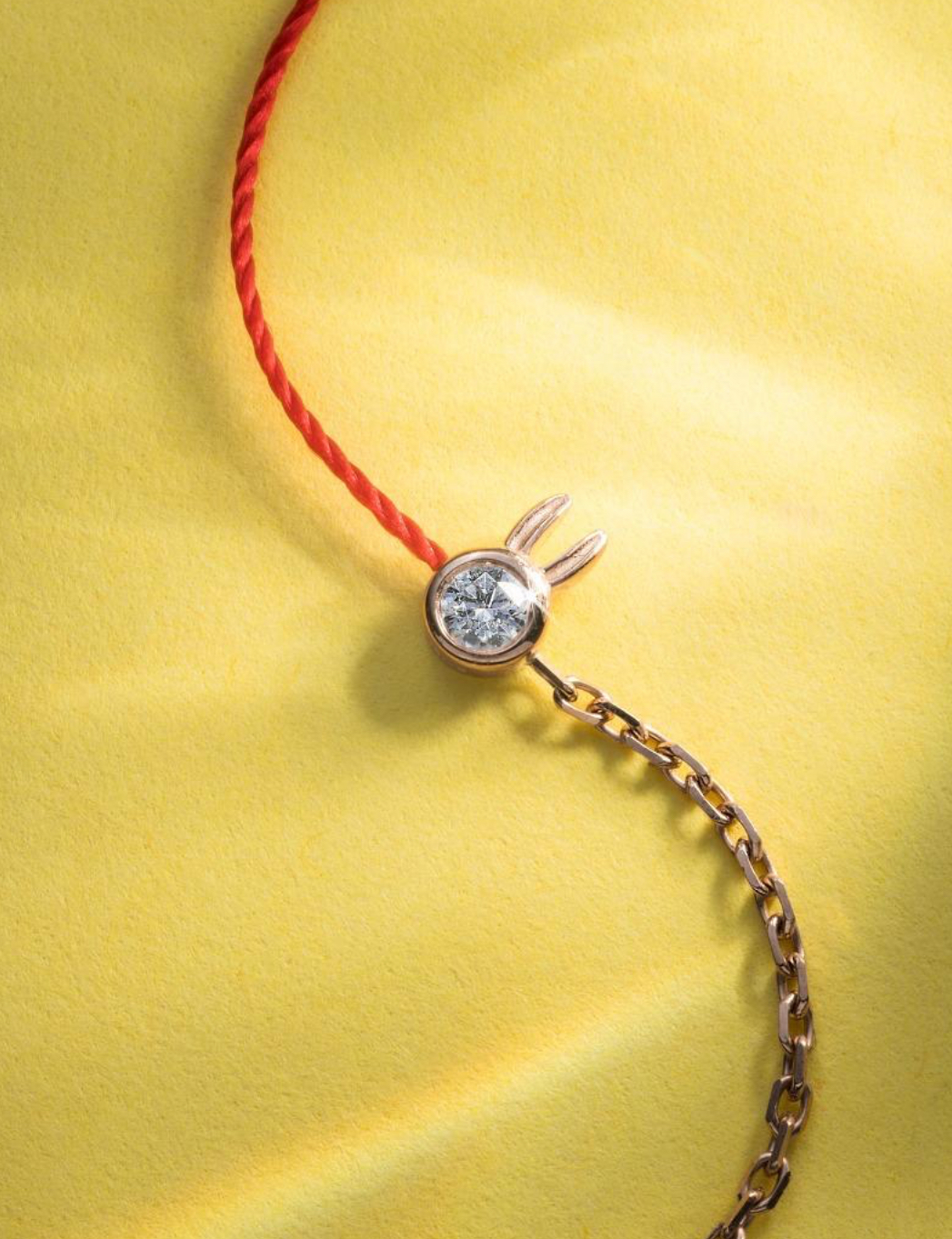 RR06 Redline Mini Pure Rabbit 玫瑰金0.05克拉圓鑽小兔半繩手鍊 849CR -M