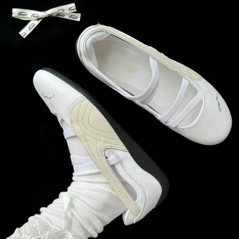 【PUMA】SPEEDCAT BALLET 皮革白芭蕾鞋｜復古瑪莉珍女鞋