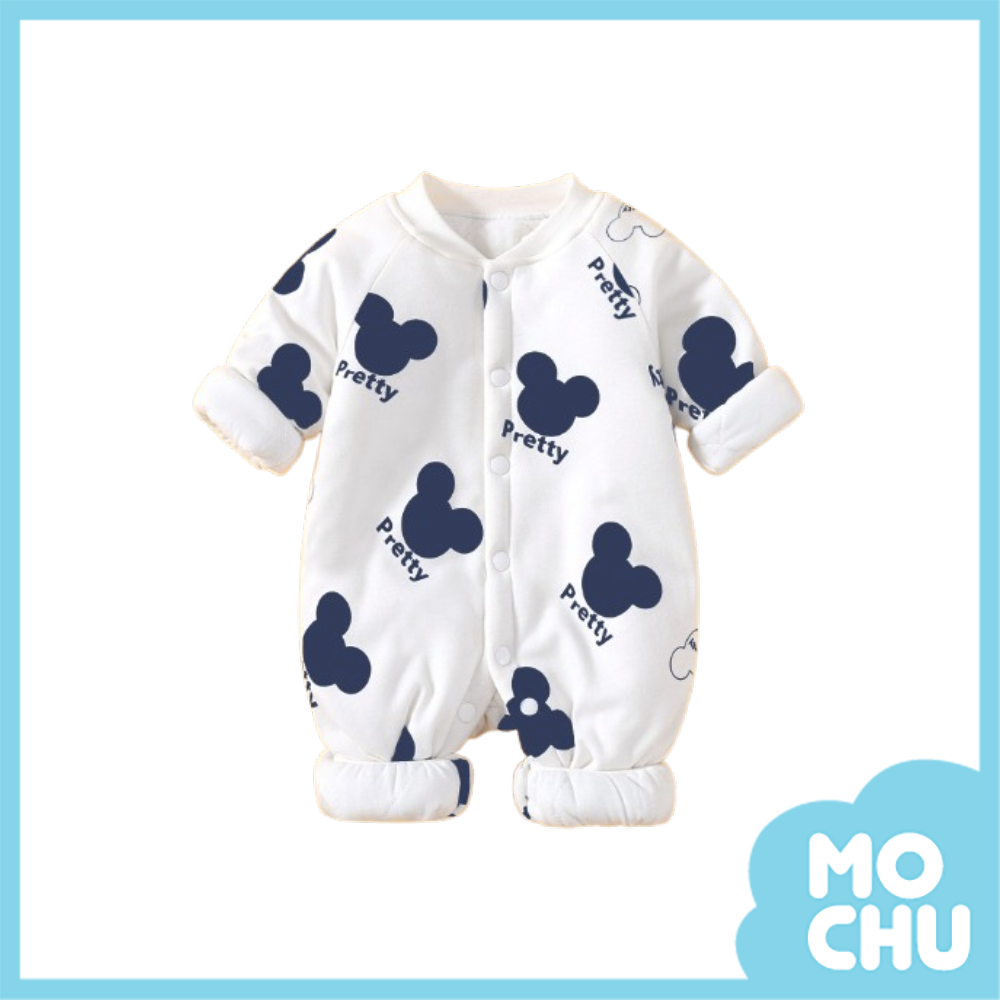 卡通鼠鋪棉長袖連身衣