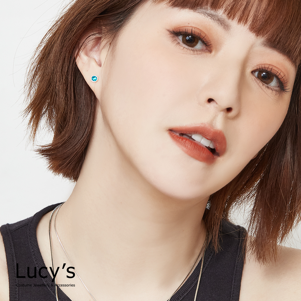 925純銀 晶點 轉珠耳環 (四色) (126505/126507/126509/126512)