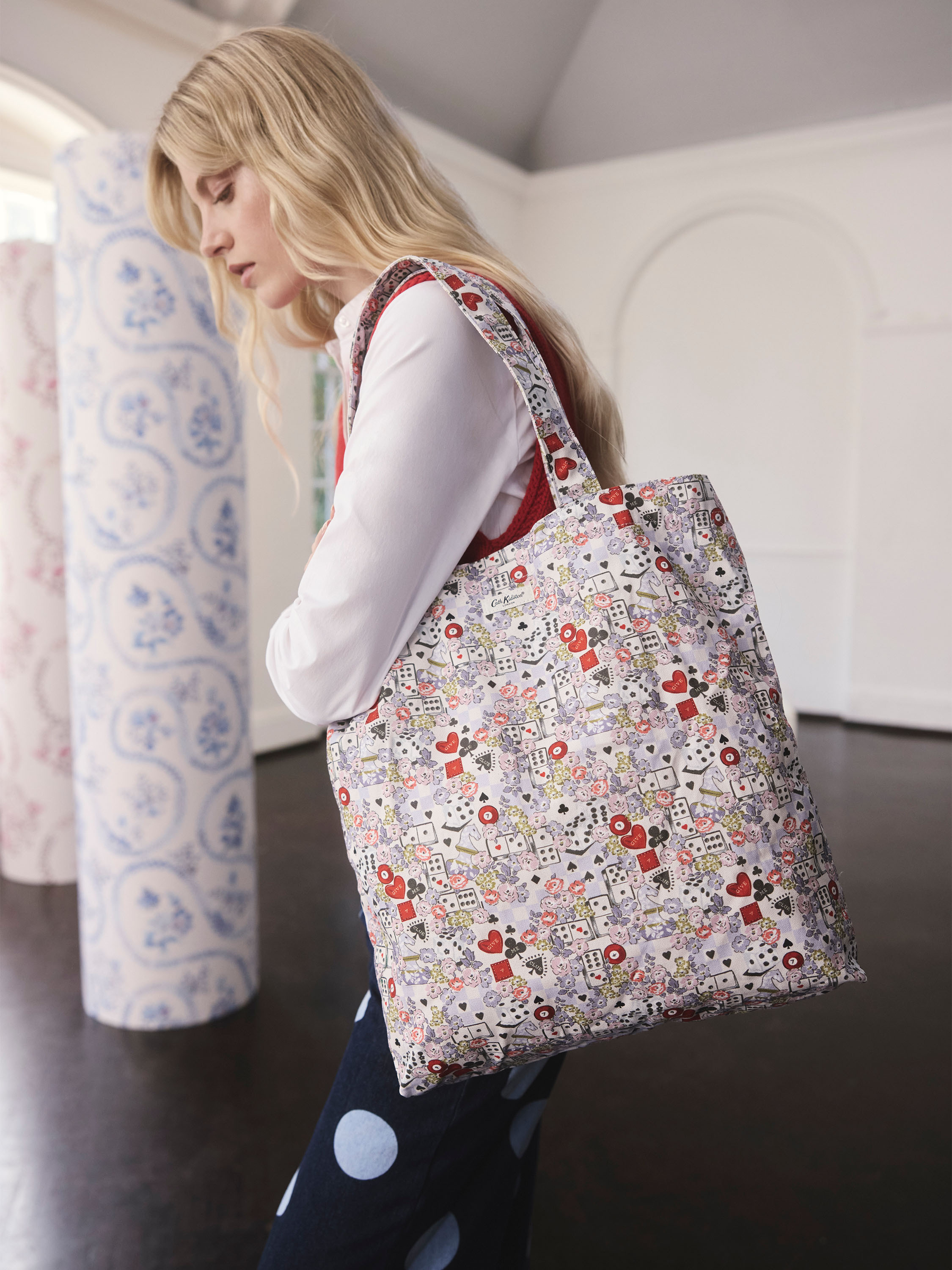 Lady Luck 純棉印花帆布托特包