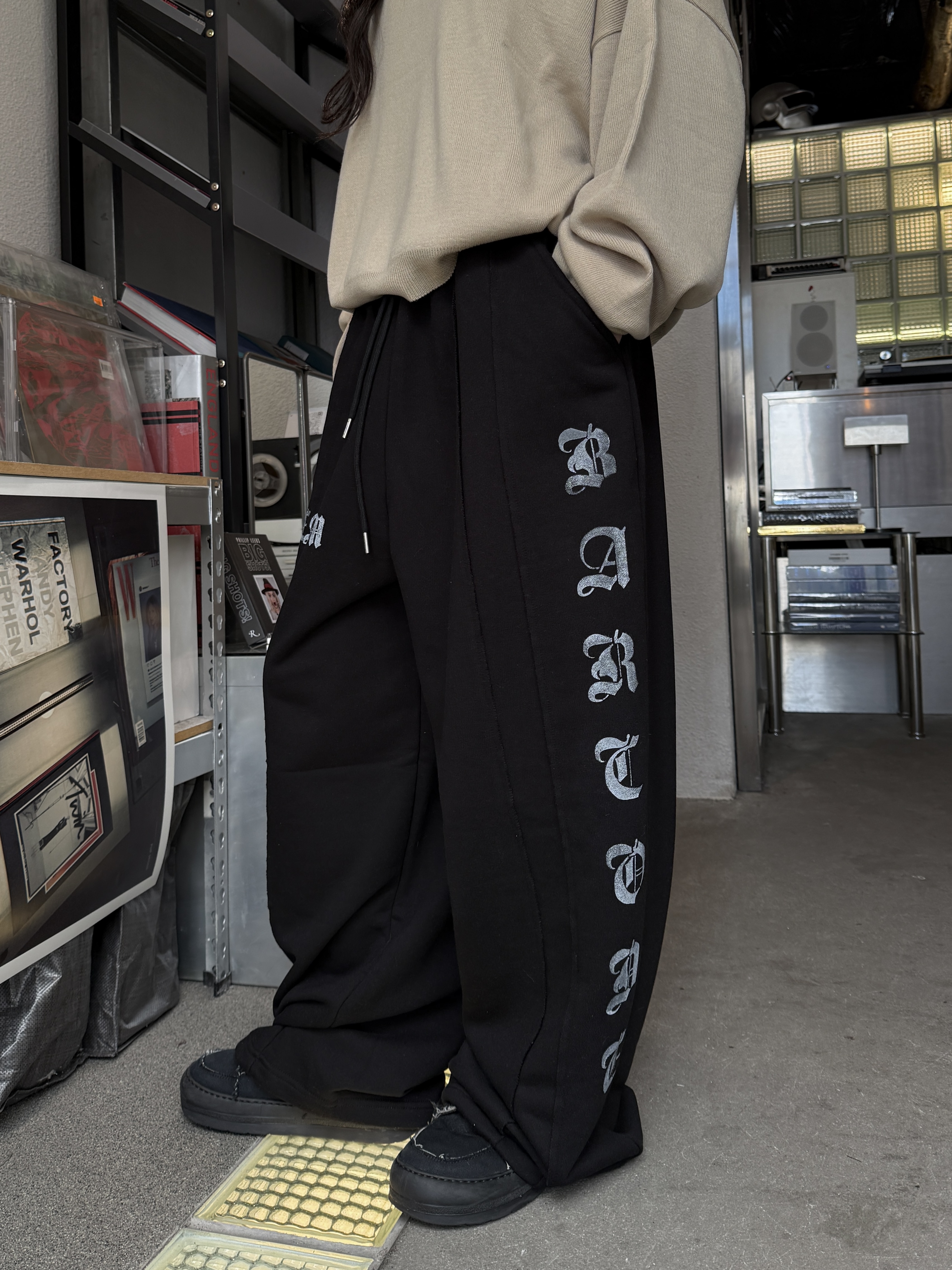 歌德造型 裂紋 寬鬆 棉褲