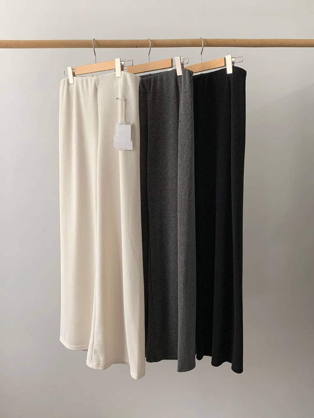 511034休閒直筒寬褲 黑色現貨