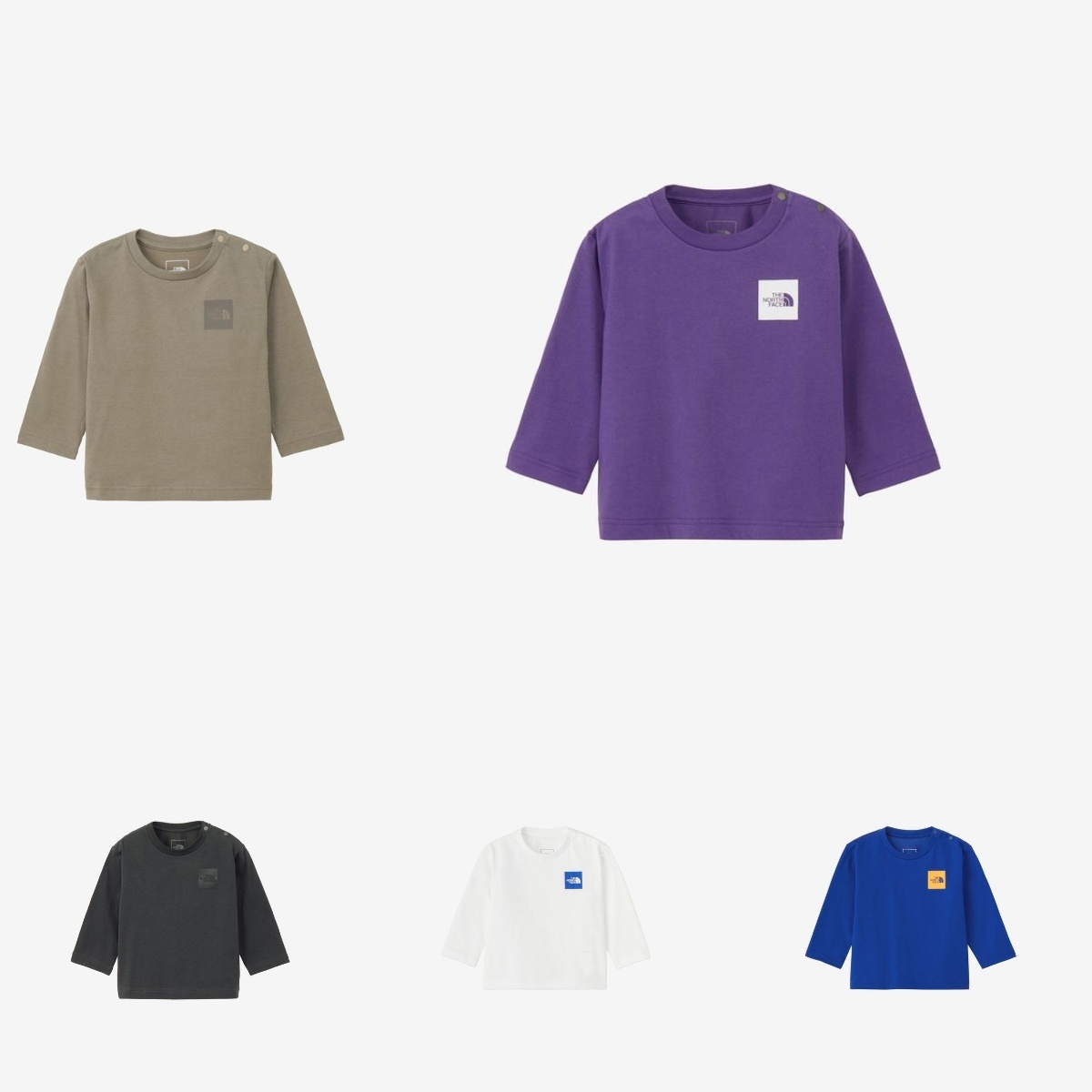 預購┃日本 THE NORTH FACE Baby L/S Small Square Logo Tee 嬰兒款 圓領 長袖