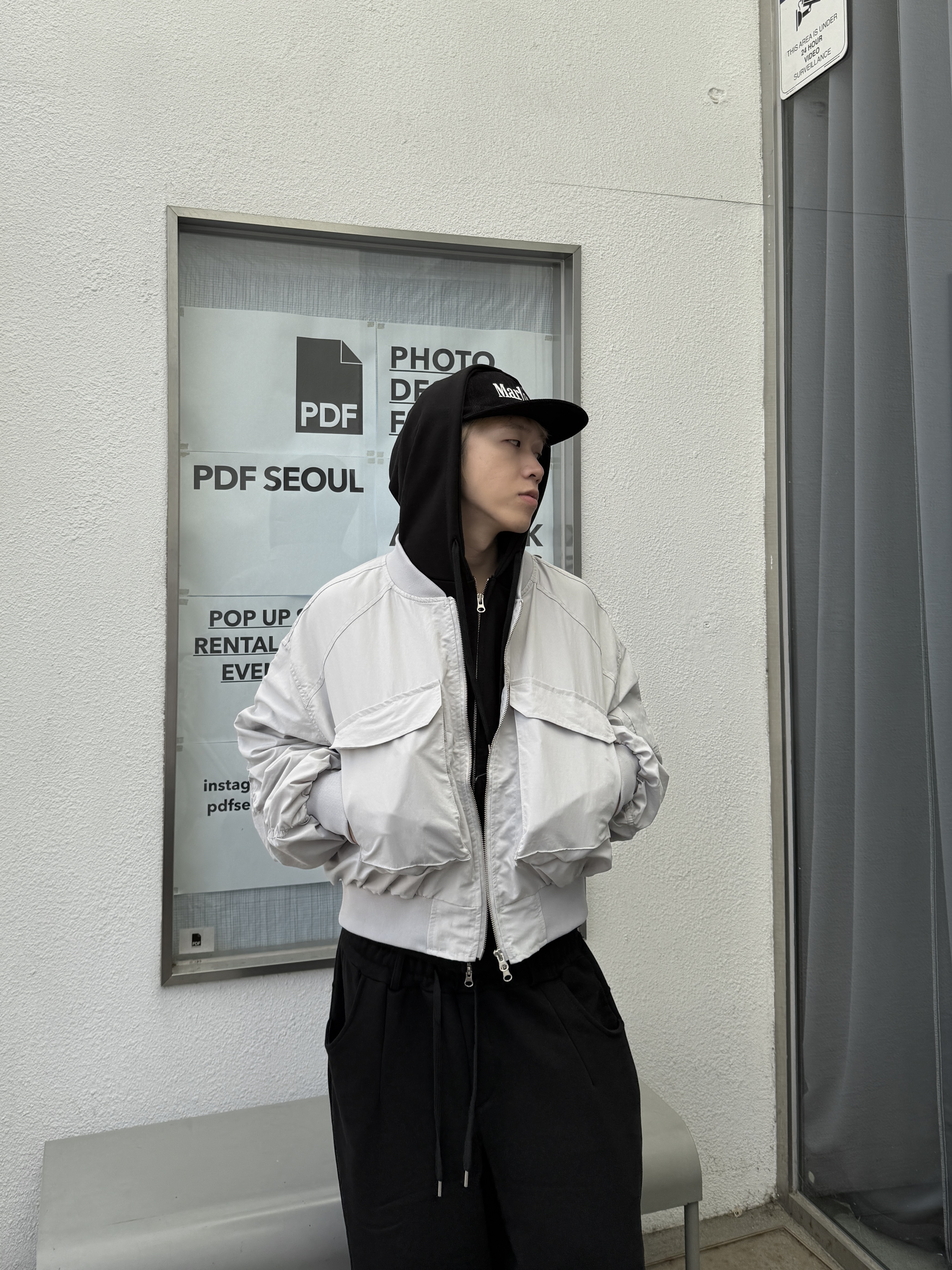 BOXY MA-1 寬短 皺摺 尼龍 飛行夾克（部分現貨）