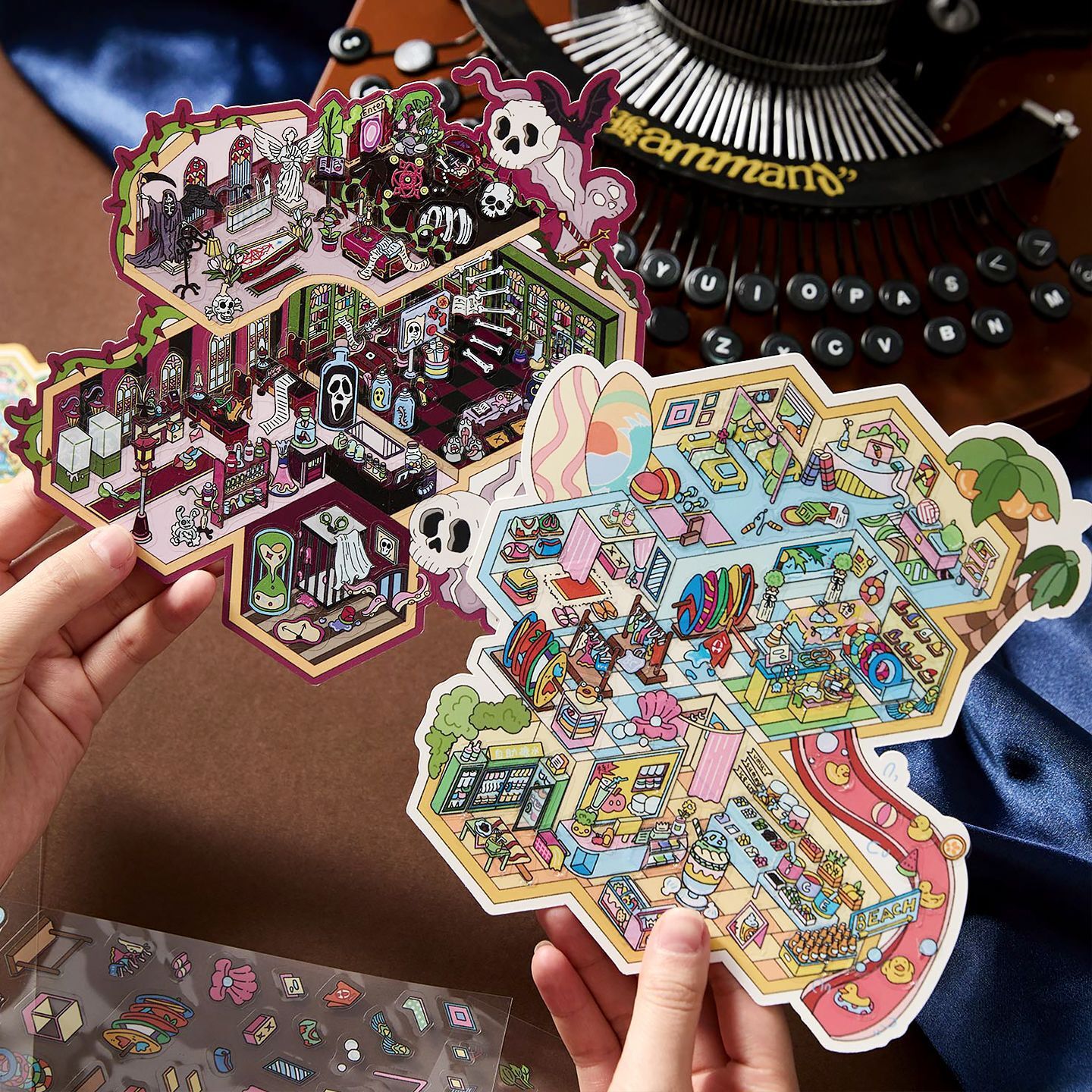 Zaomo “Slight Horror” Series Diorama Stickers