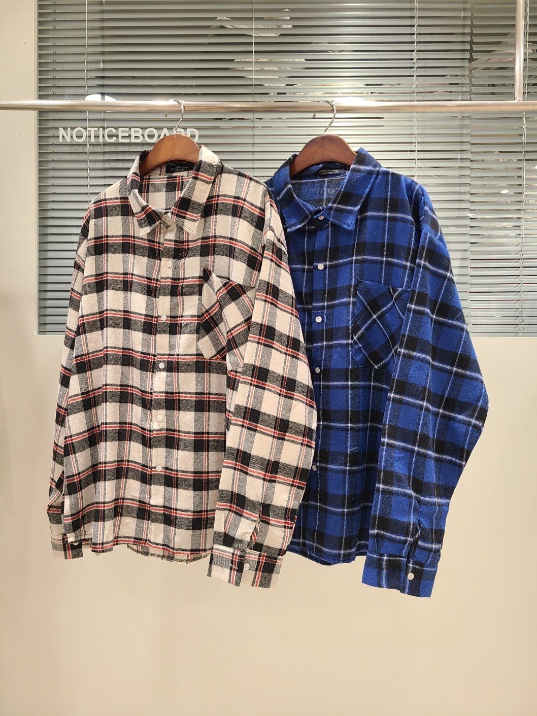 格仔長袖恤衫 Not-050S