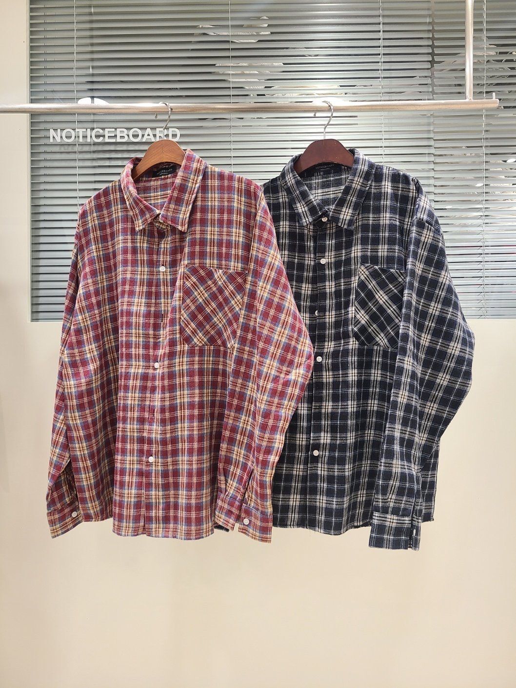 格仔長袖恤衫 Not-051S