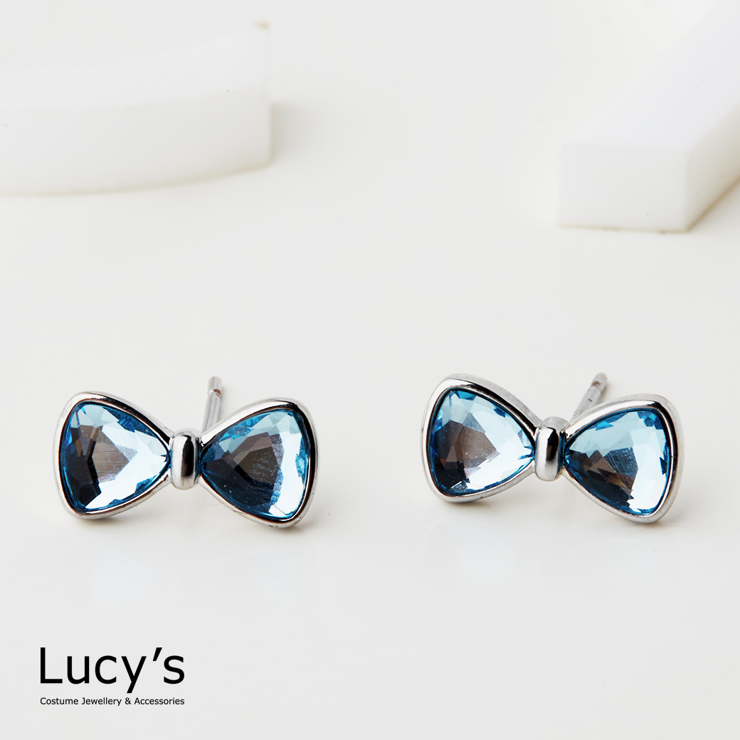 晶漾蝴蝶結 耳環 (四色) (126853/126854/126855/126856)