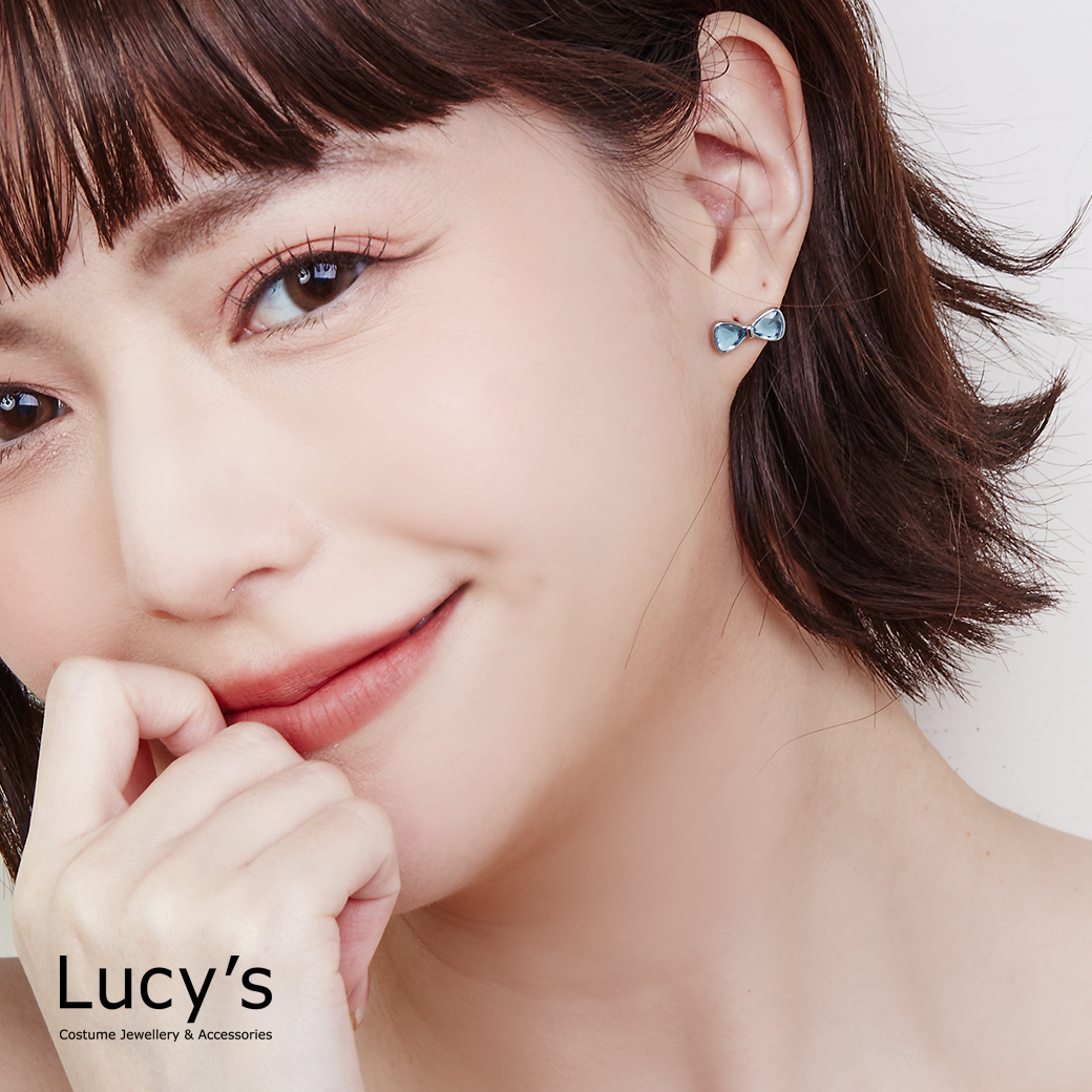 晶漾蝴蝶結 耳環 (四色) (126853/126854/126855/126856)