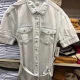 [S] DKNY ASTORIA STRIPE DENIM DRESS, DJ4D9023-L3N (SD1565)