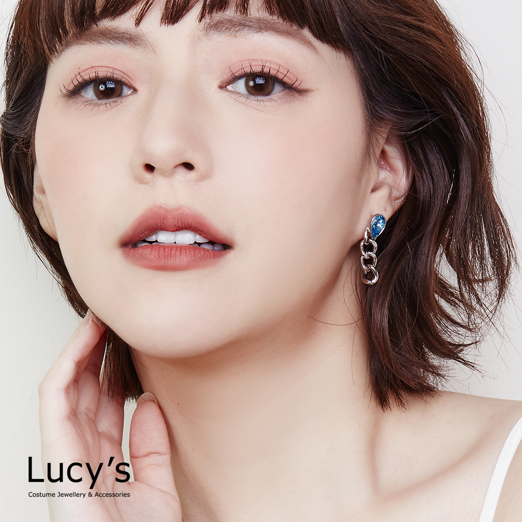 晶漾鍊條 耳環 (三色) (126850/126851/126852)