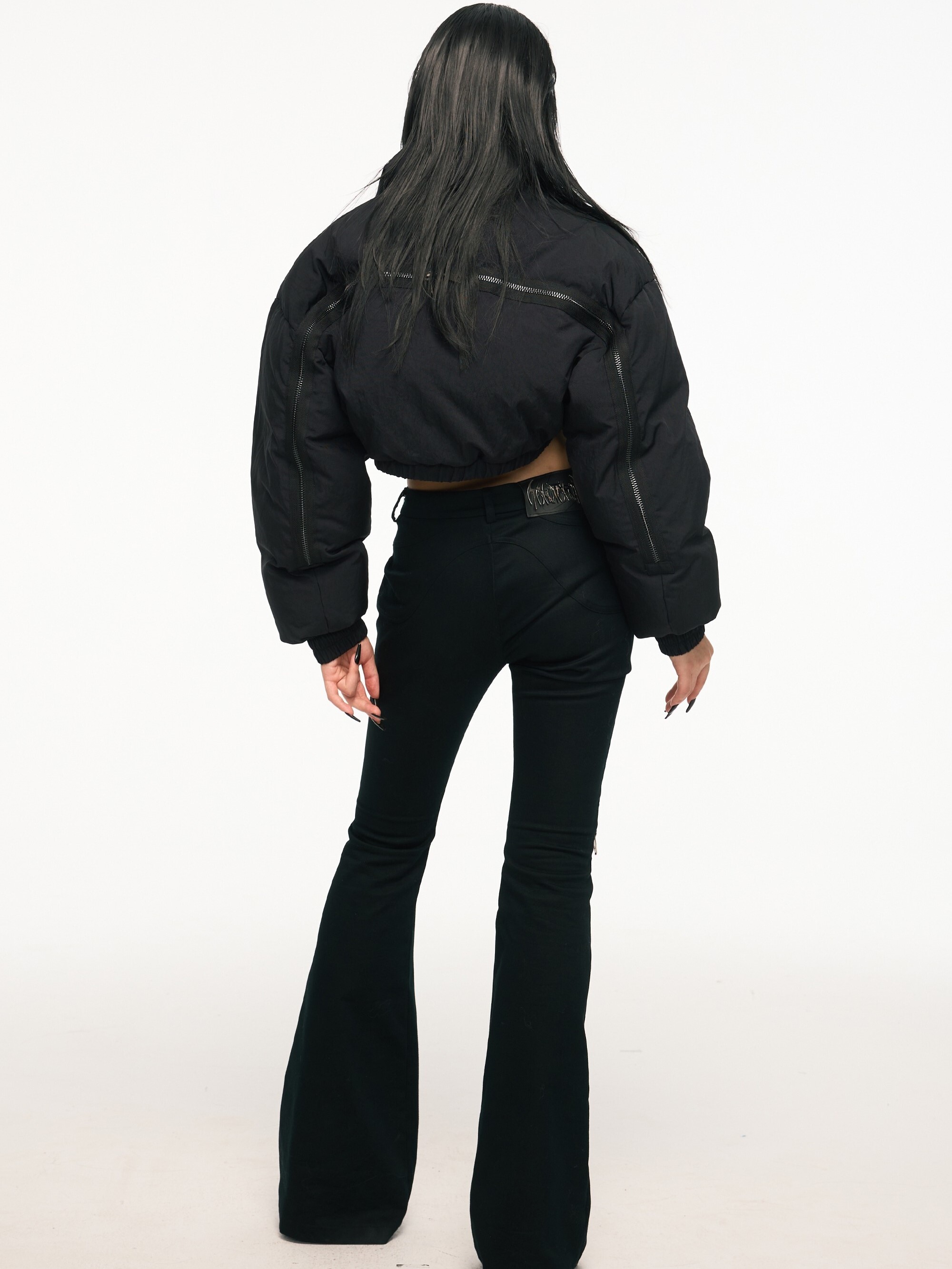 TAROTAROT  Metal Case 多拉鍊 超短款 羽绒服