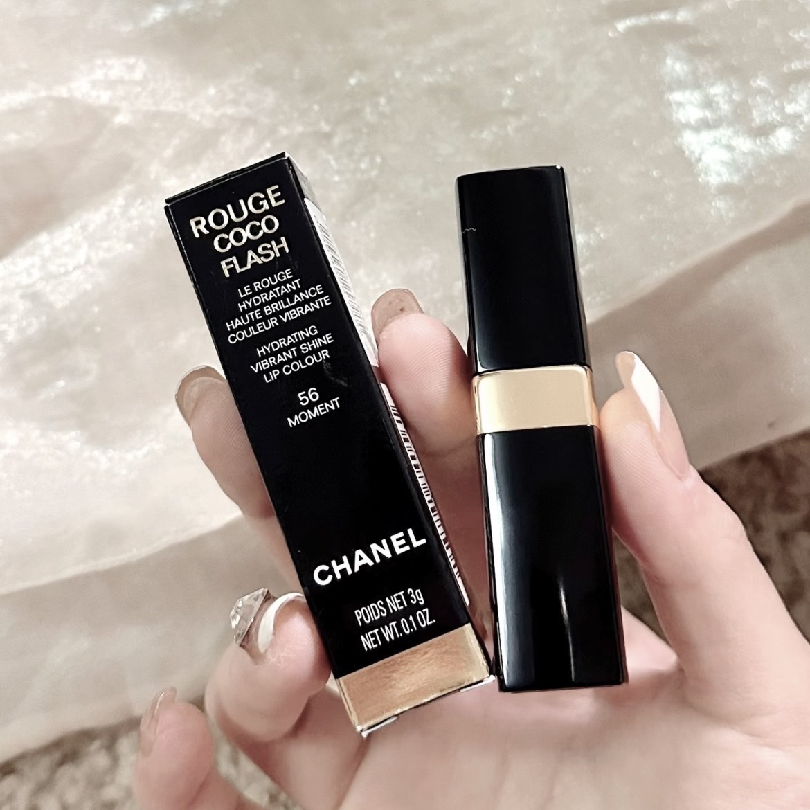 CHANEL 香奈兒 COCO晶亮水唇膏 3g 色號：#56 瞬間