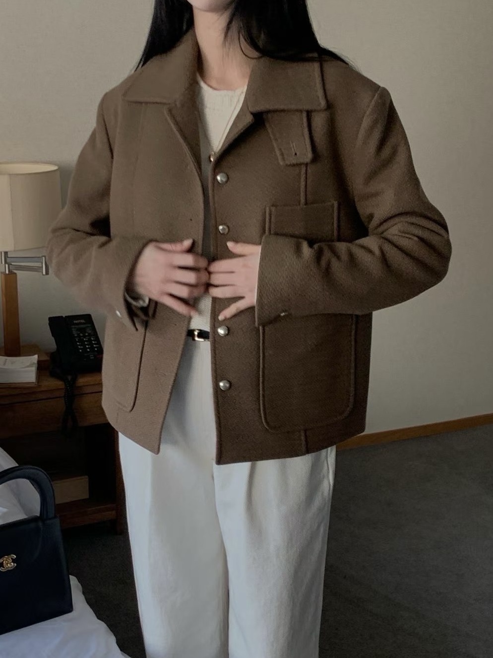 (飯店選品/上)週末倫敦雙邊口袋羊毛夾克