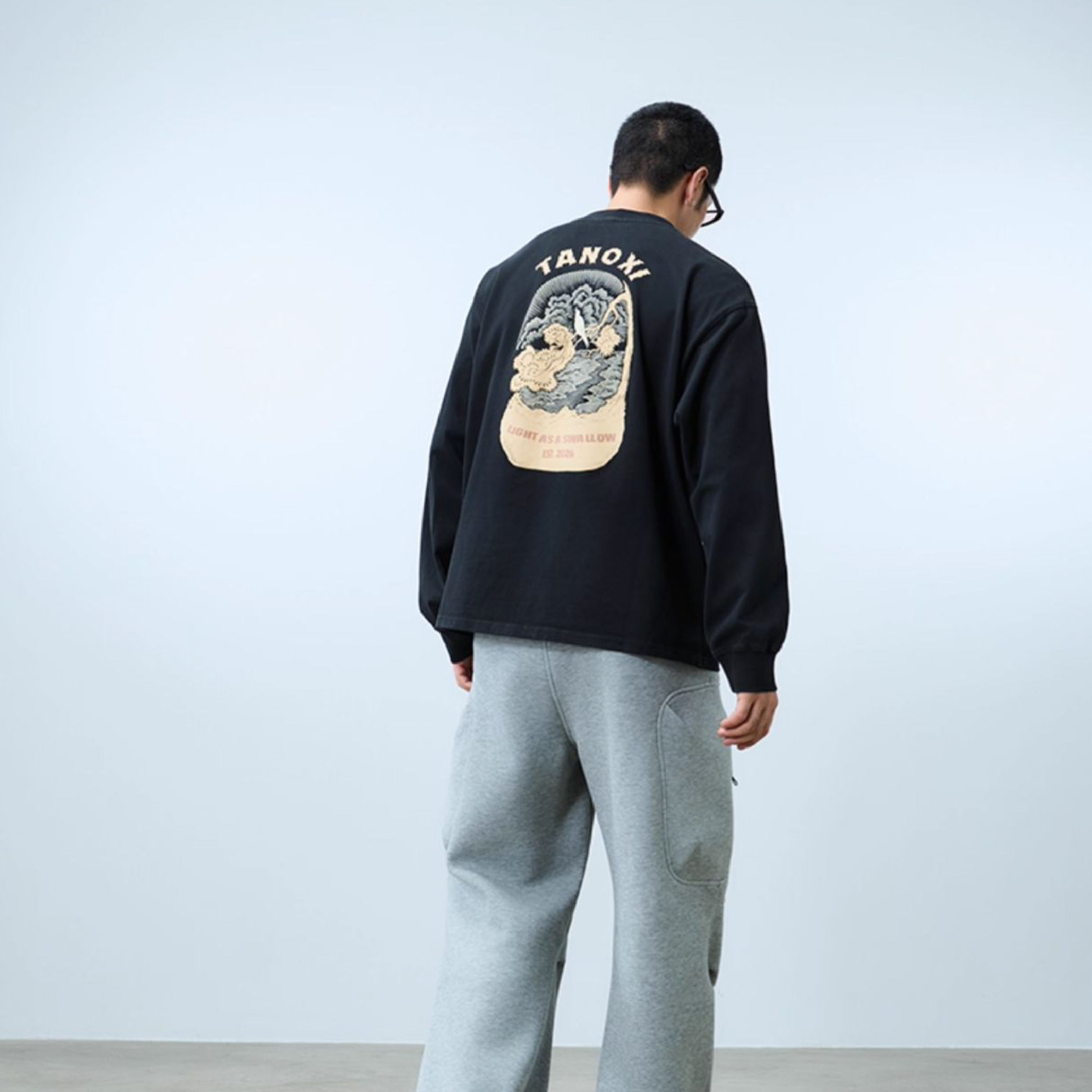 TANOXI Forest Washed LS Tee 水洗做舊 噴砂長袖Tee [TNX-T390]