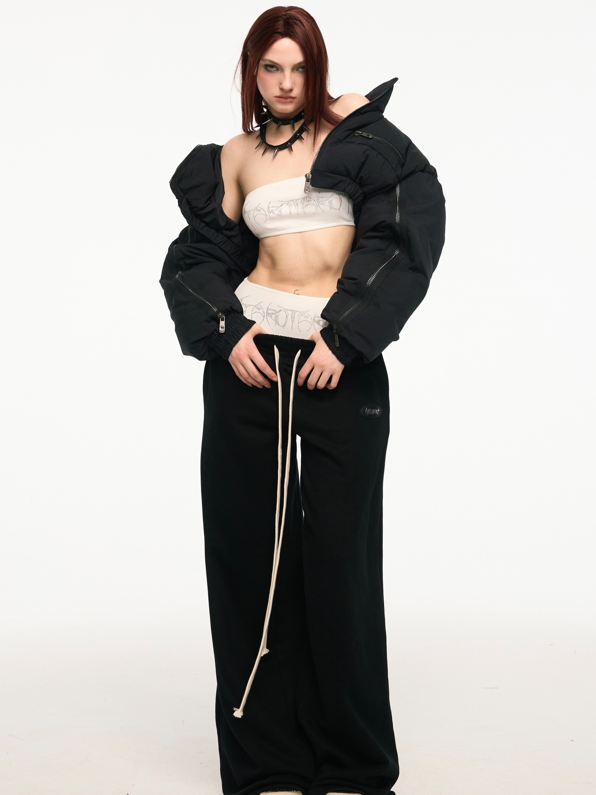 TAROTAROT 寬鬆磨毛 基礎運動長褲