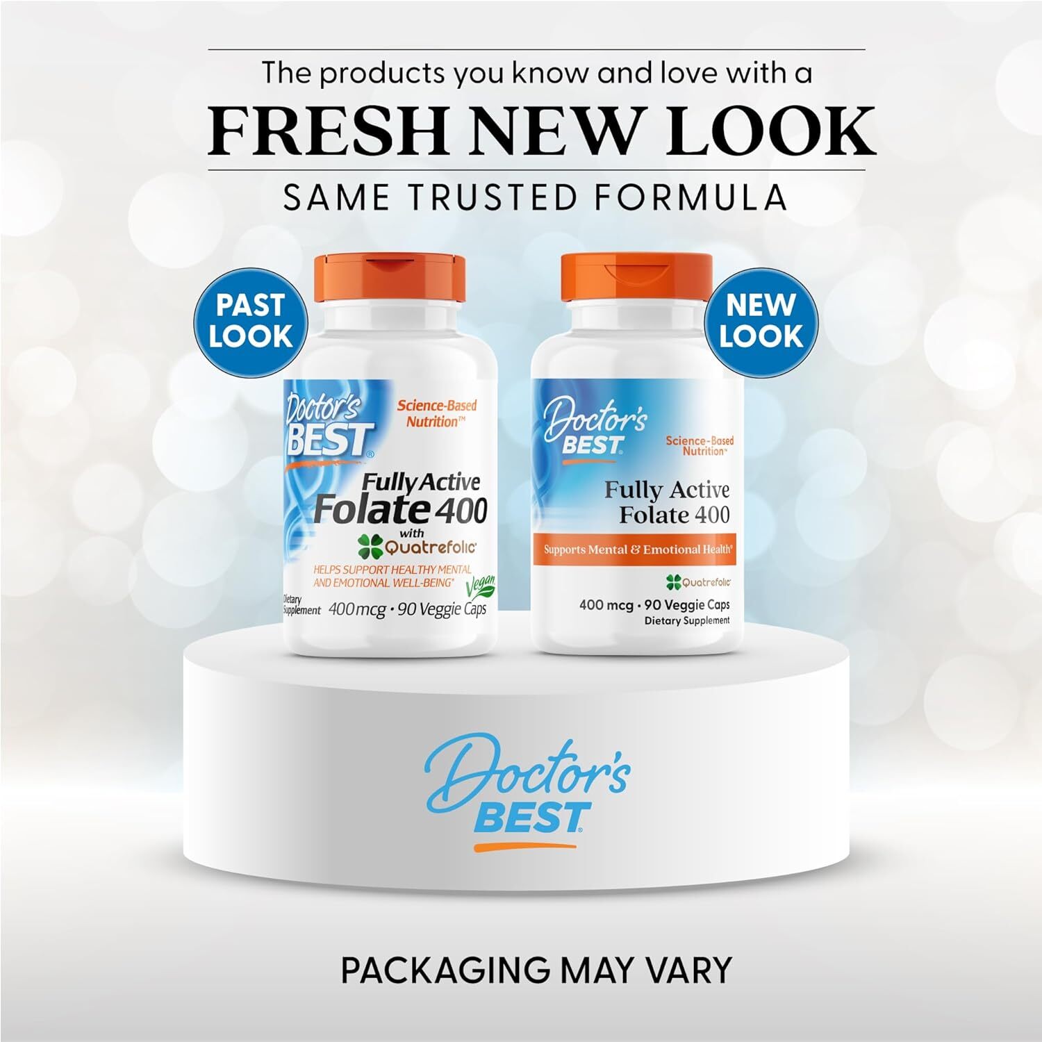 [預購] Quatrefolic®活性葉酸 400微克 90粒 Doctor's Best Active Folate