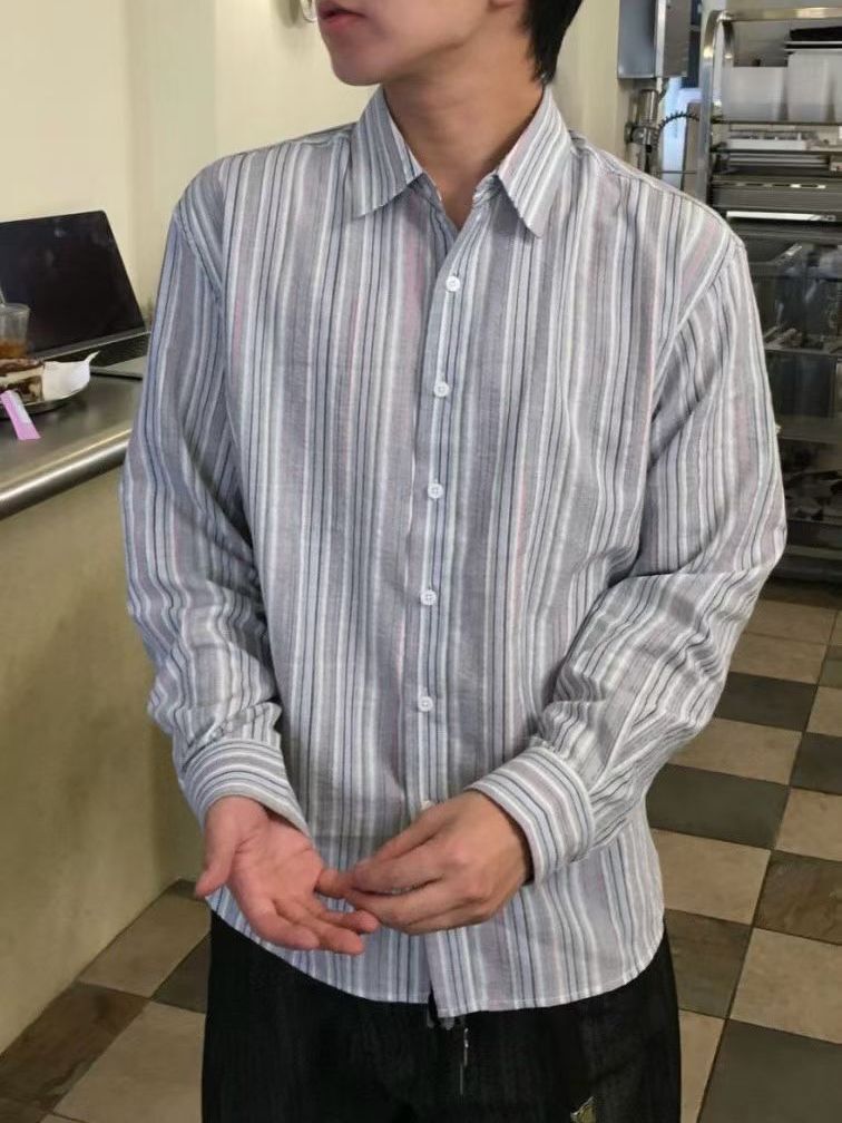 直間長袖恤衫 Vass-035S