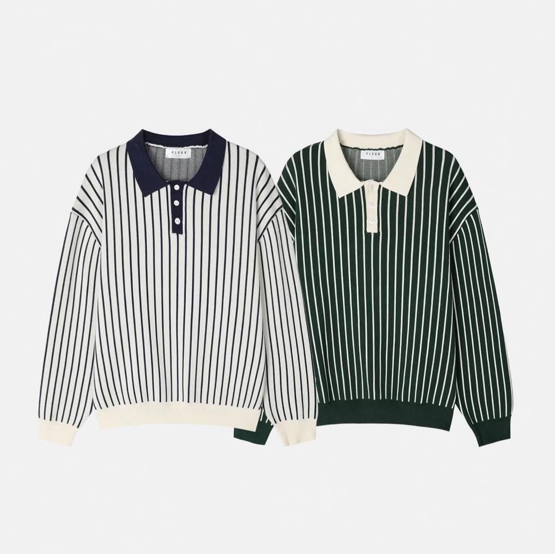 直間Polo長袖衫 FLEUR-006T