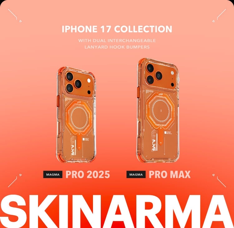 SKINARMA｜日本東京 Magma 質感金屬磁吸防摔手機殼 附掛繩環 iPhone 17 Pro / Pro Max