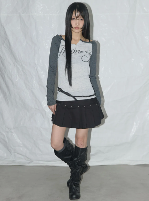 【代購】Fancy Club Heavenly 露肩長袖 斜肩長袖 長袖 合身長袖