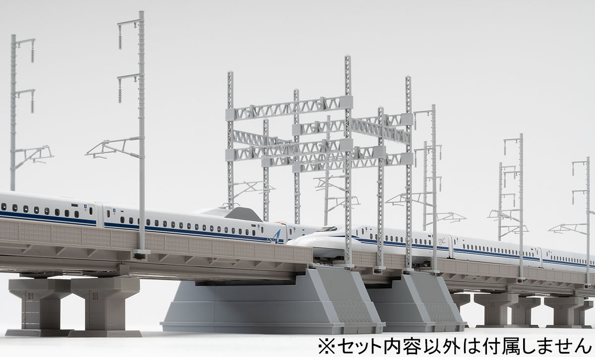 Tomix 3232 N規 架空線桿及新幹線式供電裝置（堤防S35、高架橋S35各2組）