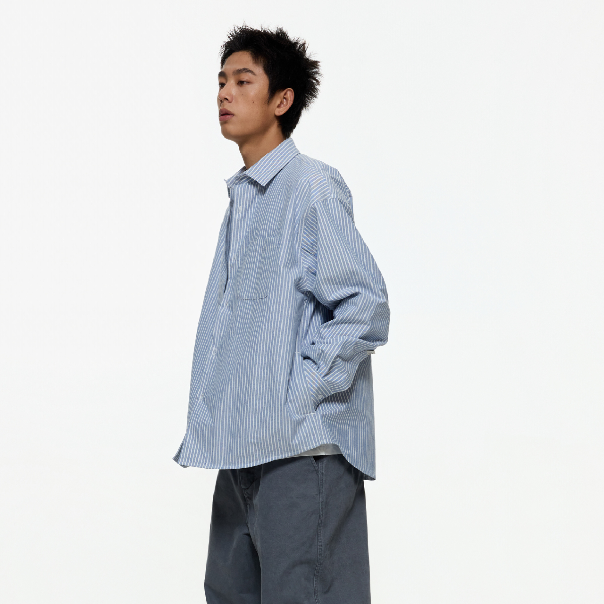 PIN SKTBS Striped Shirt 條紋長袖襯衫 [P-S08]