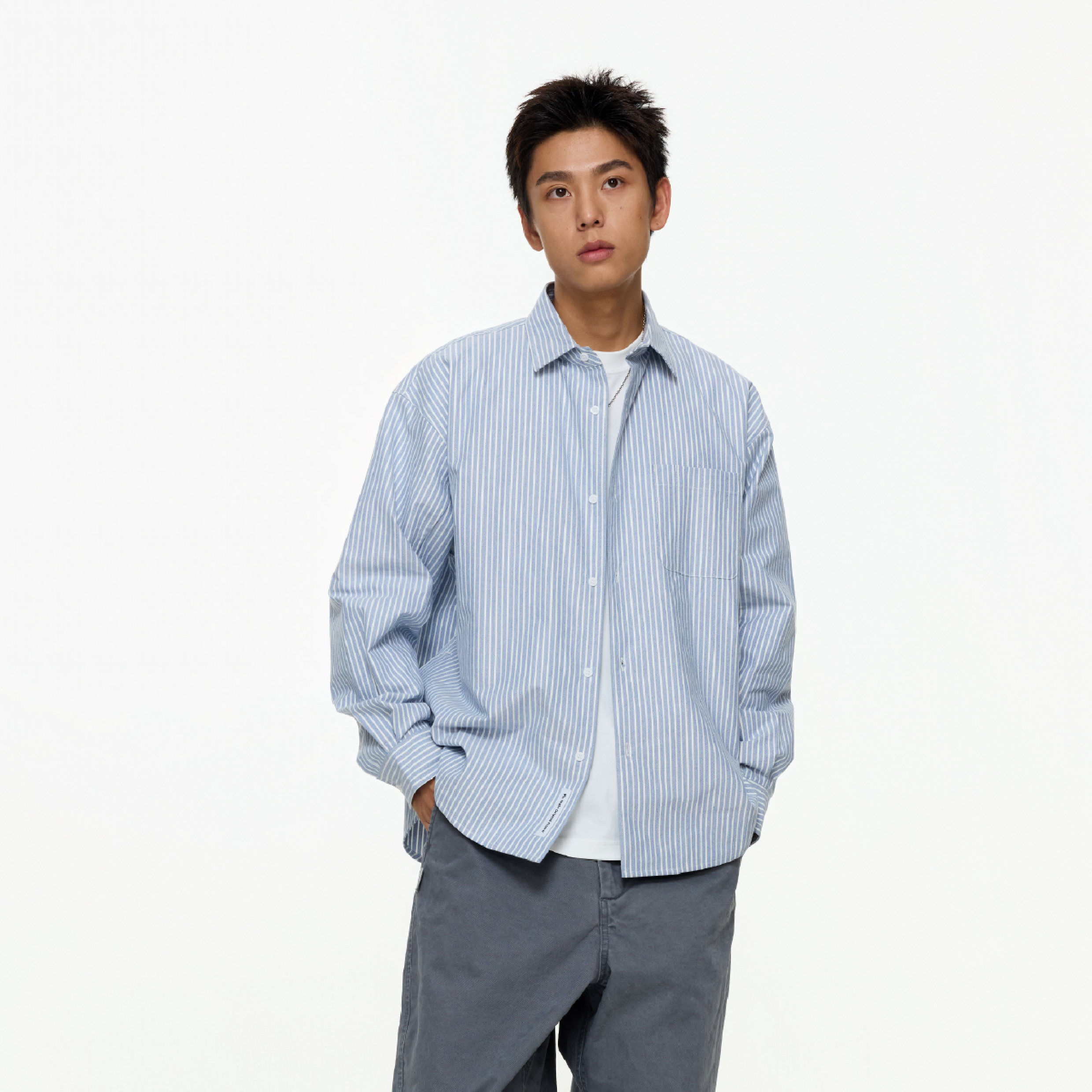 PIN SKTBS Striped Shirt 條紋長袖襯衫 [P-S08]