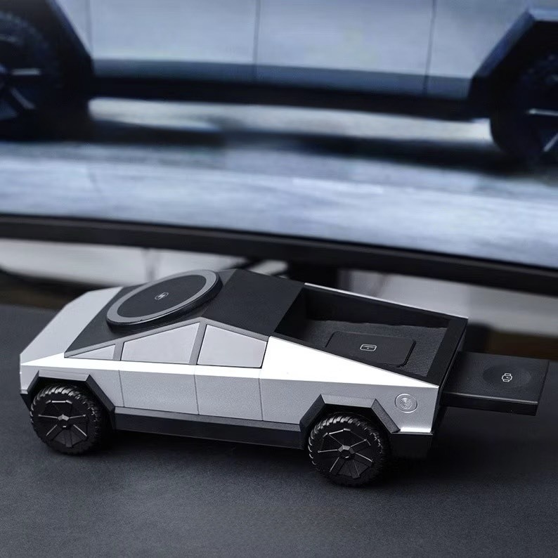 CYBERTRUNK 特斯拉 三合一 多功能 無線 磁吸 充電