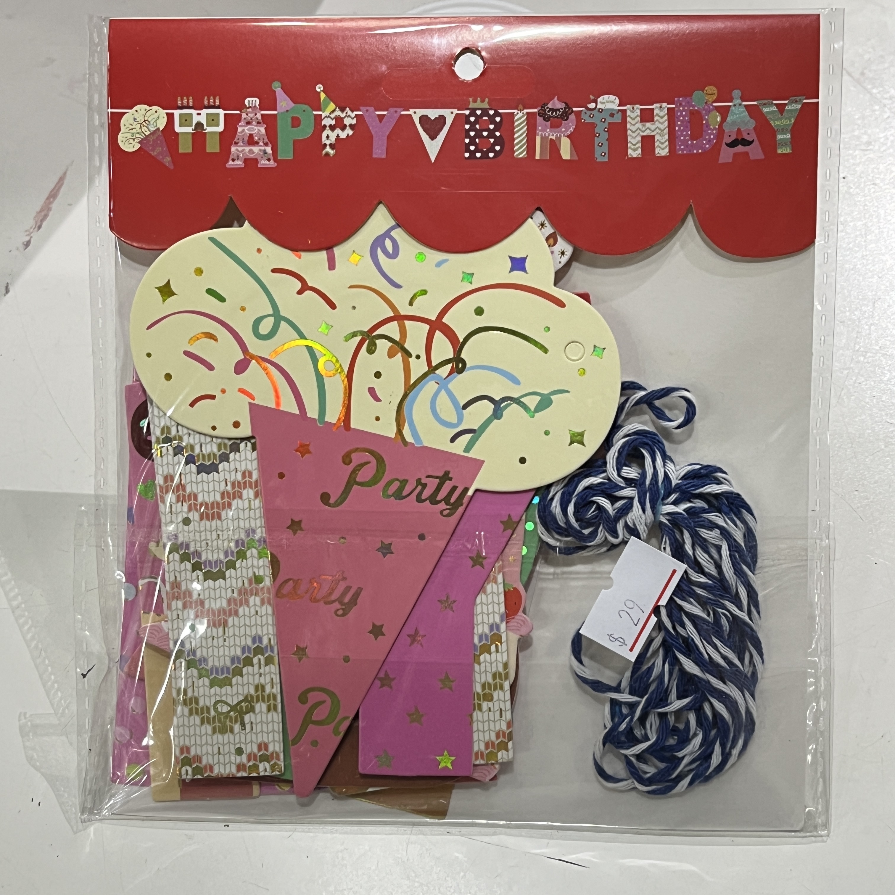 【台灣現貨速發】生日派對彩旗｜生日 掛條 旗子 派對 裝飾 派對用品