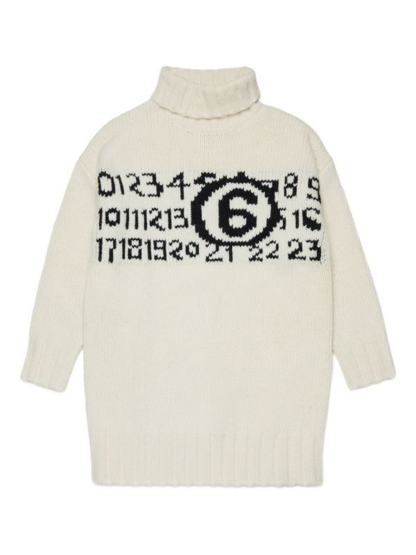 MM6 kids Logo 長款 樽領 冷衫