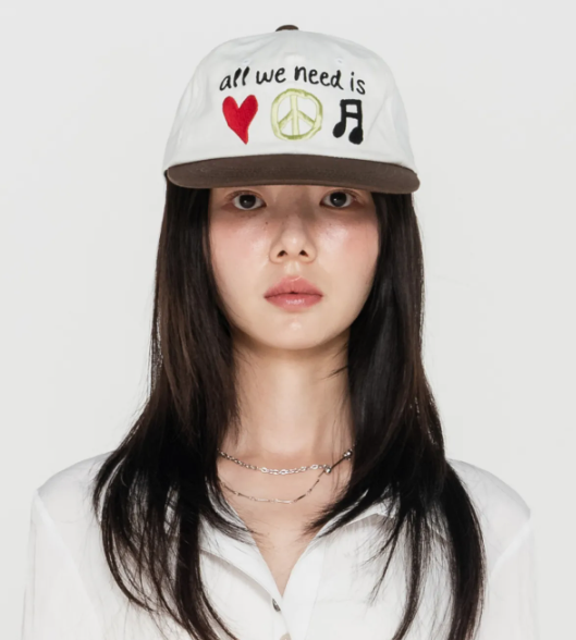 【代購】HIGH SCHOOL DISCO "ALL WE NEED IS" 復古鴨舌帽 棒球帽 愛心 音符 棒球帽 復古