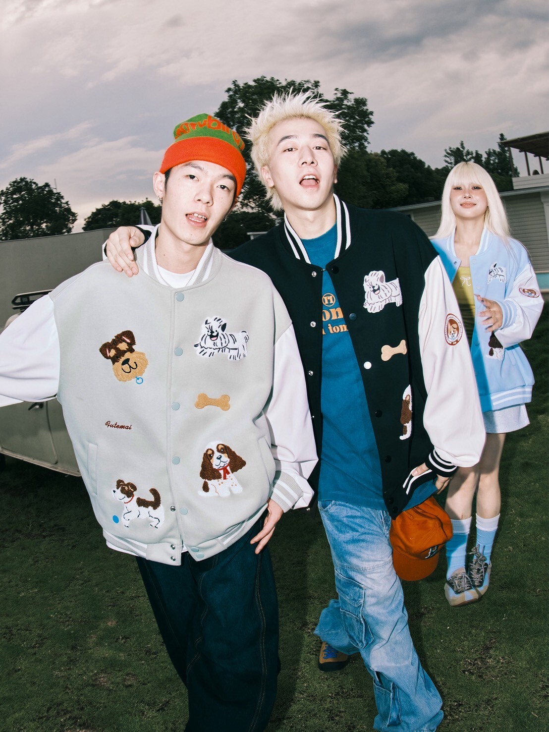 LEMANISM 美式 狗狗刺繡棒球外套