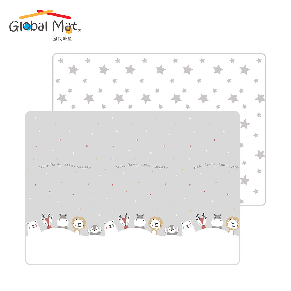 限時免運【Global mat】國民地墊 XPE 經典款 2CM 加厚雙面摺疊墊-雪地星星 C5 (200x150)