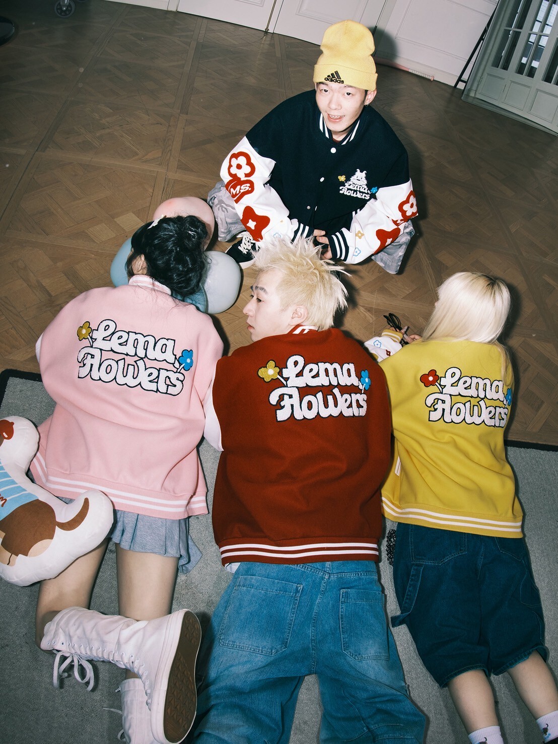 LEMANISM 美式 花卉貼布刺繡棒球外套