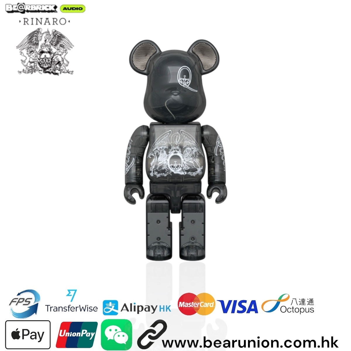 🎏預訂🎏Bearbrick 400%  AUDIOQUEEN Portable Bluetooth(R) Speaker